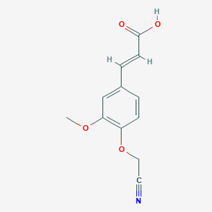 molecular formula C12H11NO4 B2385889 (2E)-3-[4-(cyanomethoxy)-3-methoxyphenyl]prop-2-enoic acid CAS No. 565191-96-0