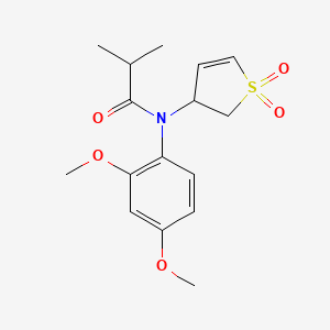 molecular formula C16H21NO5S B2385894 N-(2,4-dimethoxyphenyl)-N-(1,1-dioxido-2,3-dihydrothiophen-3-yl)isobutyramide CAS No. 863443-35-0