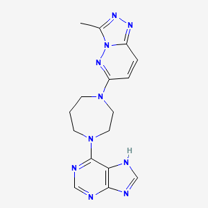 molecular formula C16H18N10 B2385898 3-Methyl-6-[4-(7H-purin-6-yl)-1,4-diazepan-1-yl]-[1,2,4]triazolo[4,3-b]pyridazine CAS No. 2380184-74-5