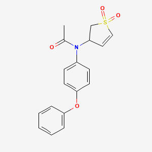 molecular formula C18H17NO4S B2385899 N-(1,1-二氧化-2,3-二氢噻吩-3-基)-N-(4-苯氧基苯基)乙酰胺 CAS No. 342390-68-5