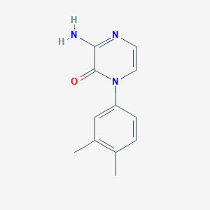 molecular formula C12H13N3O B2385901 3-Amino-1-(3,4-dimethylphenyl)pyrazin-2-one CAS No. 2380094-68-6