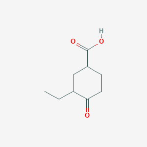 molecular formula C9H14O3 B2385902 3-ethyl-4-oxocyclohexane-1-carboxylic acid, Mixture of diastereomers CAS No. 53792-12-4