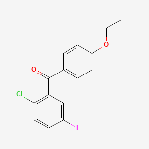 molecular formula C15H12ClIO2 B2385904 (2-氯-5-碘苯基)(4-乙氧基苯基)甲酮 CAS No. 1103738-26-6