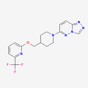 2-[(1-{[1,2,4]Triazolo[4,3-b]pyridazin-6-yl}piperidin-4-yl)methoxy]-6-(trifluoromethyl)pyridine