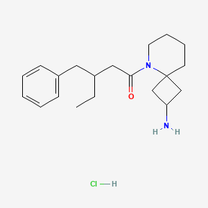 molecular formula C20H31ClN2O B2385914 1-(2-Amino-5-azaspiro[3.5]nonan-5-yl)-3-benzylpentan-1-one;hydrochloride CAS No. 2418630-15-4