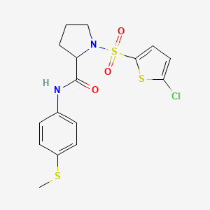 1-((5-chlorothiophen-2-yl)sulfonyl)-N-(4-(methylthio)phenyl)pyrrolidine-2-carboxamide