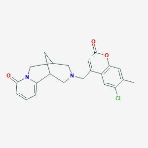 molecular formula C22H21ClN2O3 B2385922 3-((6-氯-7-甲基-2-氧代-2H-色烯-4-基)甲基)-3,4,5,6-四氢-1H-1,5-亚甲基吡啶并[1,2-a][1,5]二氮杂辛-8(2H)-酮 CAS No. 1105215-72-2