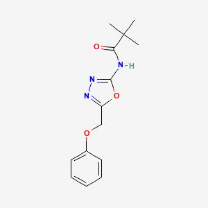 N-(5-(phenoxymethyl)-1,3,4-oxadiazol-2-yl)pivalamide