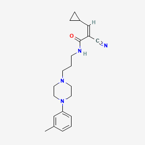(Z)-2-Cyano-3-cyclopropyl-N-[3-[4-(3-methylphenyl)piperazin-1-yl]propyl]prop-2-enamide
