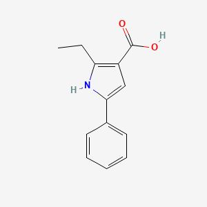 molecular formula C13H13NO2 B2385929 2-ethyl-5-phenyl-1H-pyrrole-3-carboxylic acid CAS No. 1518107-12-4