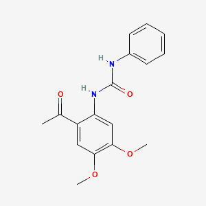 molecular formula C17H18N2O4 B2385931 N-(2-acetyl-4,5-dimethoxyphenyl)-N'-phenylurea CAS No. 218134-95-3