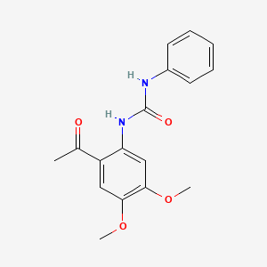 molecular formula C17H18N2O4 B2385931 3-(2-Acetyl-4,5-dimethoxyphenyl)-1-phenylurea CAS No. 218134-95-3