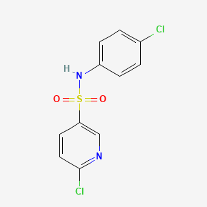 molecular formula C11H8Cl2N2O2S B2385932 6-chloro-N-(4-chlorophenyl)pyridine-3-sulfonamide CAS No. 622805-23-6