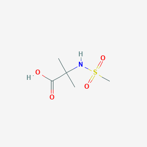 molecular formula C5H11NO4S B2385934 2-Methanesulfonamido-2-methylpropanoic acid CAS No. 174602-68-7