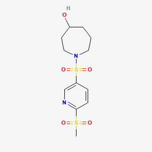 1-(6-Methylsulfonylpyridin-3-yl)sulfonylazepan-4-ol