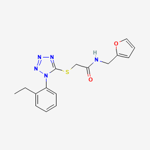2-[1-(2-ethylphenyl)tetrazol-5-yl]sulfanyl-N-(furan-2-ylmethyl)acetamide