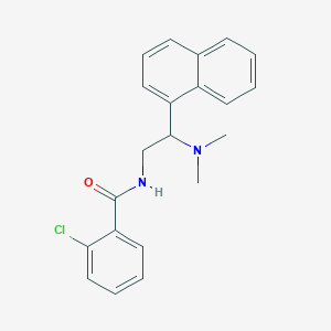 molecular formula C21H21ClN2O B2385945 2-chloro-N-(2-(dimethylamino)-2-(naphthalen-1-yl)ethyl)benzamide CAS No. 941975-45-7