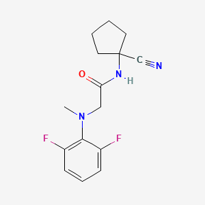 molecular formula C15H17F2N3O B2385947 N-(1-cyanocyclopentyl)-2-[(2,6-difluorophenyl)(methyl)amino]acetamide CAS No. 1252324-16-5