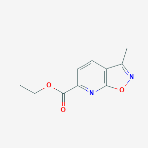 molecular formula C10H10N2O3 B2385949 3-甲基-[1,2]恶唑并[5,4-b]吡啶-6-羧酸乙酯 CAS No. 950143-81-4