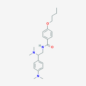 molecular formula C23H33N3O2 B2385952 4-丁氧基-N-[2-(二甲基氨基)-2-[4-(二甲基氨基)苯基]乙基]苯甲酰胺 CAS No. 946345-25-1