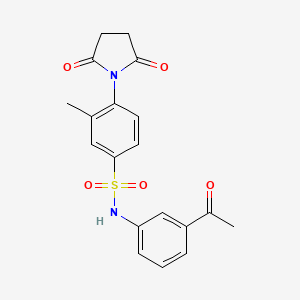 1-Acetyl-3-({[4-(2,5-dioxoazolidinyl)-3-methylphenyl]sulfonyl}amino)benzene