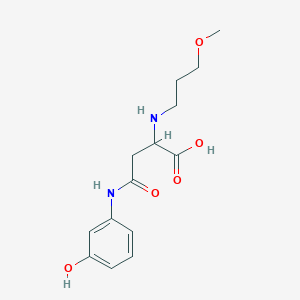 molecular formula C14H20N2O5 B2385964 4-(3-Hydroxyanilino)-2-(3-methoxypropylamino)-4-oxobutanoic acid CAS No. 1030900-20-9