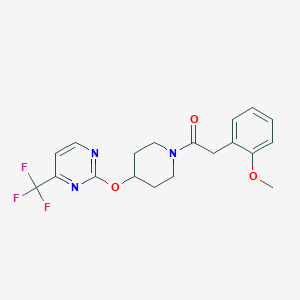 2-(2-Methoxyphenyl)-1-[4-[4-(trifluoromethyl)pyrimidin-2-yl]oxypiperidin-1-yl]ethanone