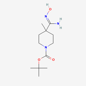 molecular formula C12H23N3O3 B2385983 Tert-butyl 4-[(Z)-N'-hydroxycarbamimidoyl]-4-methylpiperidine-1-carboxylate CAS No. 1704374-54-8