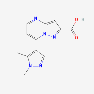 7-(1,5-dimethyl-1H-pyrazol-4-yl)pyrazolo[1,5-a]pyrimidine-2-carboxylic acid