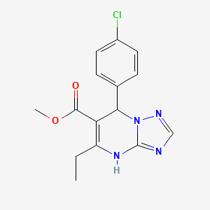 Methyl 7-(4-chlorophenyl)-5-ethyl-4,7-dihydro-[1,2,4]triazolo[1,5-a]pyrimidine-6-carboxylate