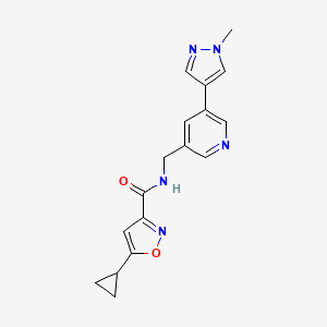 5-cyclopropyl-N-((5-(1-methyl-1H-pyrazol-4-yl)pyridin-3-yl)methyl)isoxazole-3-carboxamide