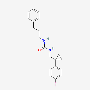 molecular formula C20H23FN2O B2385998 1-((1-(4-Fluorophenyl)cyclopropyl)methyl)-3-(3-phenylpropyl)urea CAS No. 1207001-60-2