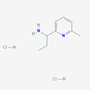 molecular formula C9H16Cl2N2 B2386002 1-(6-Methylpyridin-2-yl)propan-1-amine;dihydrochloride CAS No. 2418662-72-1