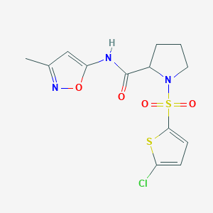 1-((5-chlorothiophen-2-yl)sulfonyl)-N-(3-methylisoxazol-5-yl)pyrrolidine-2-carboxamide