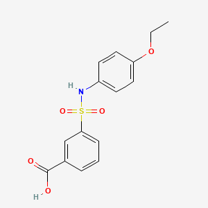 molecular formula C15H15NO5S B2386012 3-[(4-ethoxyphenyl)sulfamoyl]benzoic Acid CAS No. 325721-18-4