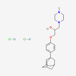 molecular formula C24H38Cl2N2O2 B2386014 1-(4-((3r,5r,7r)-Adamantan-1-yl)phenoxy)-3-(4-methylpiperazin-1-yl)propan-2-ol dihydrochloride CAS No. 464877-24-5