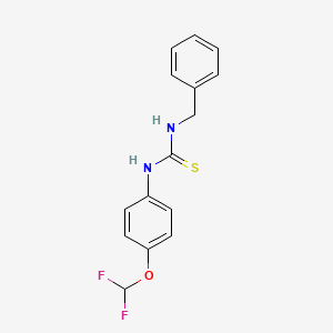 molecular formula C15H14F2N2OS B2386020 1-Benzyl-3-[4-(difluoromethoxy)phenyl]thiourea CAS No. 326016-05-1