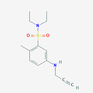 molecular formula C14H20N2O2S B2386021 N,N-diethyl-2-methyl-5-[(prop-2-yn-1-yl)amino]benzene-1-sulfonamide CAS No. 1384741-19-8
