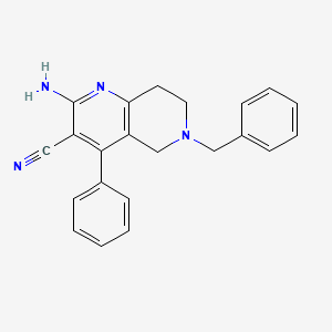 2-Amino-6-benzyl-4-phenyl-5,6,7,8-tetrahydro-1,6-naphthyridine-3-carbonitrile