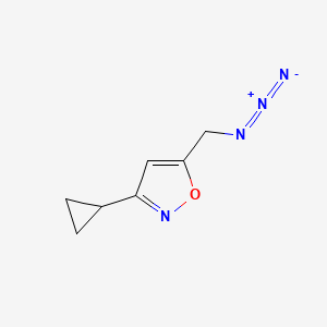molecular formula C7H8N4O B2386026 5-(Azidomethyl)-3-cyclopropyl-1,2-oxazole CAS No. 2095409-29-1