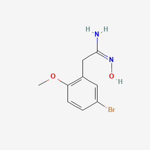 molecular formula C9H11BrN2O2 B2386030 2-(5-bromo-2-methoxyphenyl)-N'-hydroxyethanimidamide CAS No. 7017-46-1