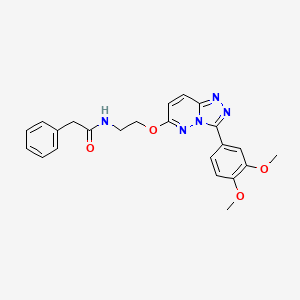 molecular formula C23H23N5O4 B2386033 N-(2-((3-(3,4-二甲氧基苯基)-[1,2,4]三唑并[4,3-b]哒嗪-6-基)氧基)乙基)-2-苯基乙酰胺 CAS No. 1021031-21-9