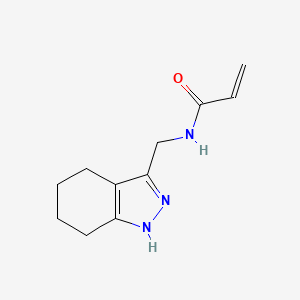 molecular formula C11H15N3O B2386034 N-(4,5,6,7-Tetrahydro-1H-indazol-3-ylmethyl)prop-2-enamide CAS No. 2411241-25-1