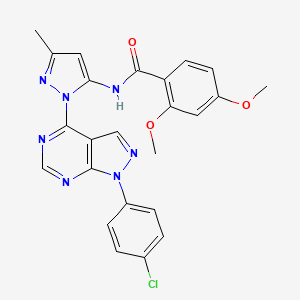 N-(1-(1-(4-chlorophenyl)-1H-pyrazolo[3,4-d]pyrimidin-4-yl)-3-methyl-1H-pyrazol-5-yl)-2,4-dimethoxybenzamide