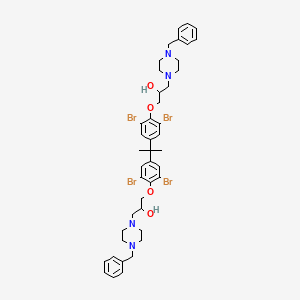 molecular formula C43H52Br4N4O4 B2386039 1-(4-Benzylpiperazin-1-yl)-3-[4-[2-[4-[3-(4-benzylpiperazin-1-yl)-2-hydroxypropoxy]-3,5-dibromophenyl]propan-2-yl]-2,6-dibromophenoxy]propan-2-ol CAS No. 325473-69-6