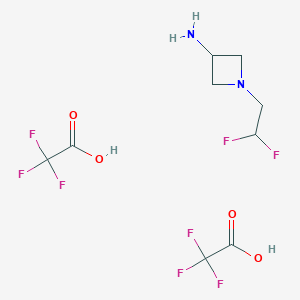 1-(2,2-Difluoroethyl)azetidin-3-amine; bis(trifluoroacetic acid)