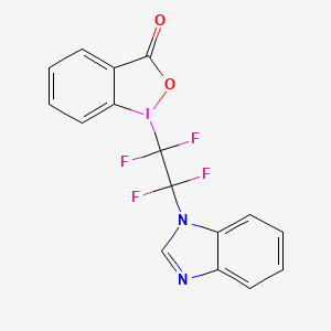 molecular formula C16H9F4IN2O2 B2386046 1-(benzimidazole tetrafluoroethy)-1,2-benzidoxodol-3(1H)-one CAS No. 1836233-23-8