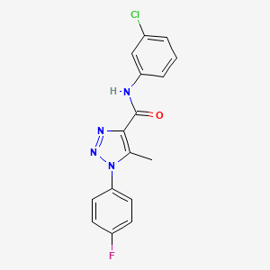 N-(3-chlorophenyl)-1-(4-fluorophenyl)-5-methyl-1H-1,2,3-triazole-4-carboxamide