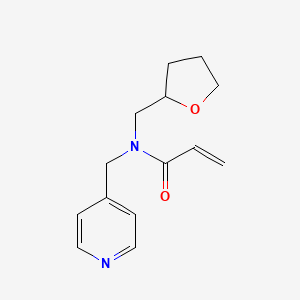N-(Oxolan-2-ylmethyl)-N-(pyridin-4-ylmethyl)prop-2-enamide
