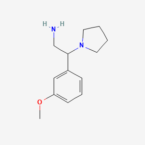 molecular formula C13H20N2O B2386061 2-(3-Methoxyphenyl)-2-pyrrolidin-1-ylethanamine CAS No. 791600-98-1